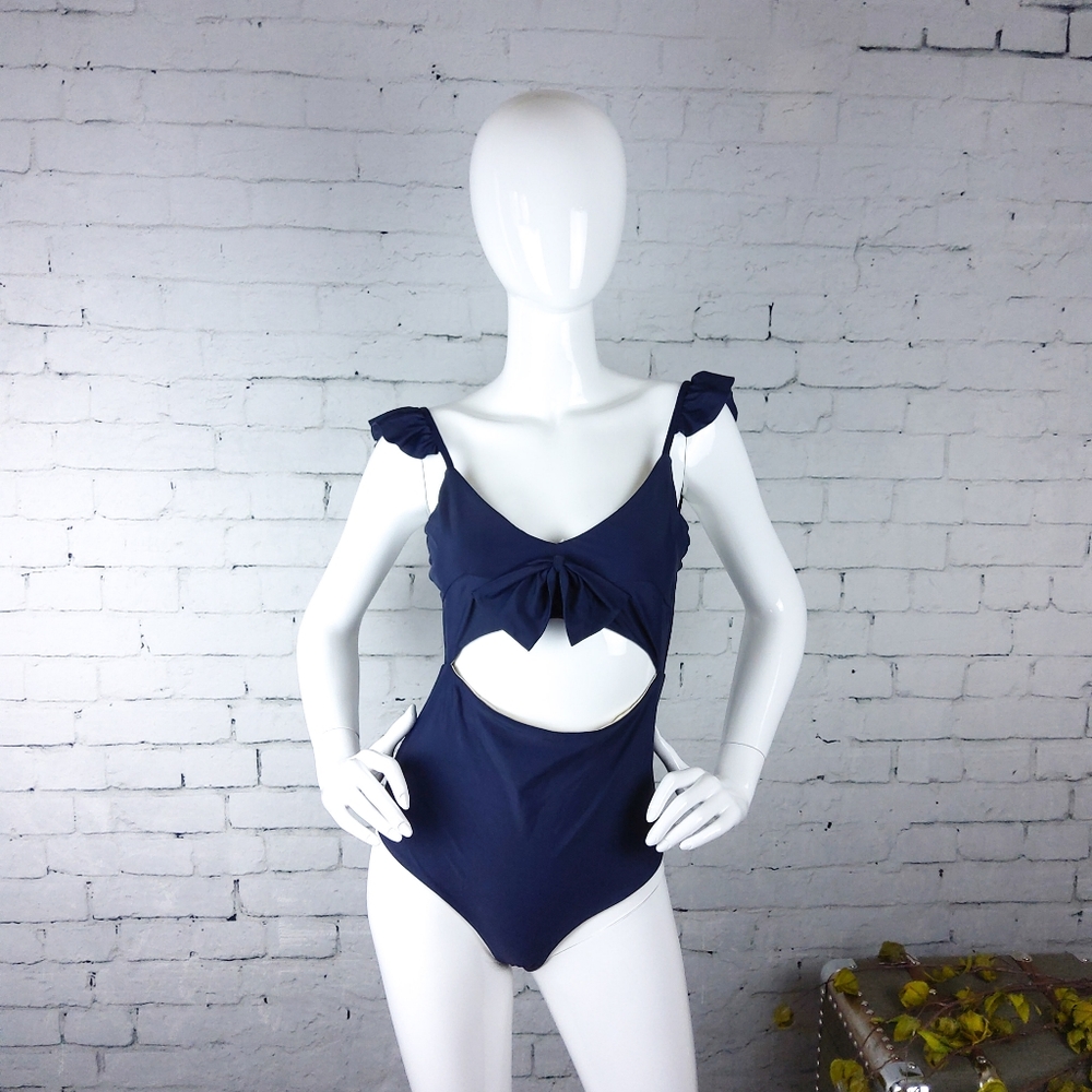 Joyfolie Mia Joy Suki Cut Out Swimsuit Navy Blue